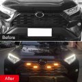 Autophoton For Toyota Rav4 2019-2023 Led Front Grille Drl Amber Lighting Kit 4pcs Car Accessories Not Fit Prime Adventure