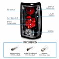 Amerilite Black Euro Tail Lights For 1986-1993 Mazda B2000 Seried Pick Up Truck Passenger And Driver Side