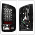 Acanii For 2002-2006 Dodge Ram 1500 03-06 2500 3500 Black Led Rear Tail Lights Brake Lamps Replacement Left Right