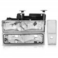 Ocpty Headlight Assembly Pair Replacement For 92-93 Chevy C1500 Suburban 88-93 C2500 C3500 K1500 K3500