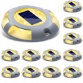 Siedinlar Solar Deck Lights Driveway Dock Led Light Powered Outdoor Waterproof Road Markers For Pathway Step Stair Garden 