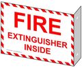 Compliancesigns Com Fire Extinguisher Inside Projection-mount Wall Sign 9x7 Inch Aluminum For Safety Equipment 