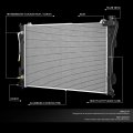Dna Motoring Oem-ra-13191 Factory Style Aluminum Cooling Radiator For 12-17 Azera 11-14 Sonata 14-16 Cadenza 11-15 Optima At