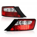 For 2006-2011 Honda Civic Coupe Premium Led Tail Light Lamp Rosso Red Lens Driver Passenger Side 