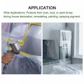 Uxcell Pre-taped Masking Film 9 Ft X 49ft Plastic Drop Cloth With High-tack Painters Tape For Painting Protection Orange 3pcs