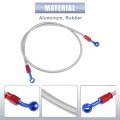 Uxcell 1 Set 110cm 43 31 Length 10mm Id Motorcycle Hydraulic Brake Line Oil Hose Pipe 28a 0a Rubber Braided Cable For Atv