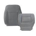 Driver Passenger Bottom Top Non Perforated Leather Seat Cover Ash Gray For Chevy Silverado 1500 2500hd 3500hd Lt Ls Ltz Z71