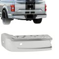Chrome Rear Bumper End Left Replacement For F150 2021-2023 With Park Assist Sensors Hole Auto 