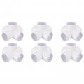 6pack 5 Way Pvc Fittings 1 2 Inch Pipe Fitting Connectors For Building Furniture Diy Shelf Garden Support White 