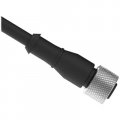 Maqdc-850 Cordset A-code M12 Single Ended 49 2 Ft Length 8 Pin Straight Female Connector With Shield Black Pvc Jacket Nickel 