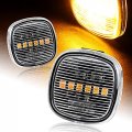 Eparts Full Led Front Fender Square Side Marker Light Turn Signal Lamp Assembly Replacement For 96-03 A4 96-01 Quattro 98-03 A3 
