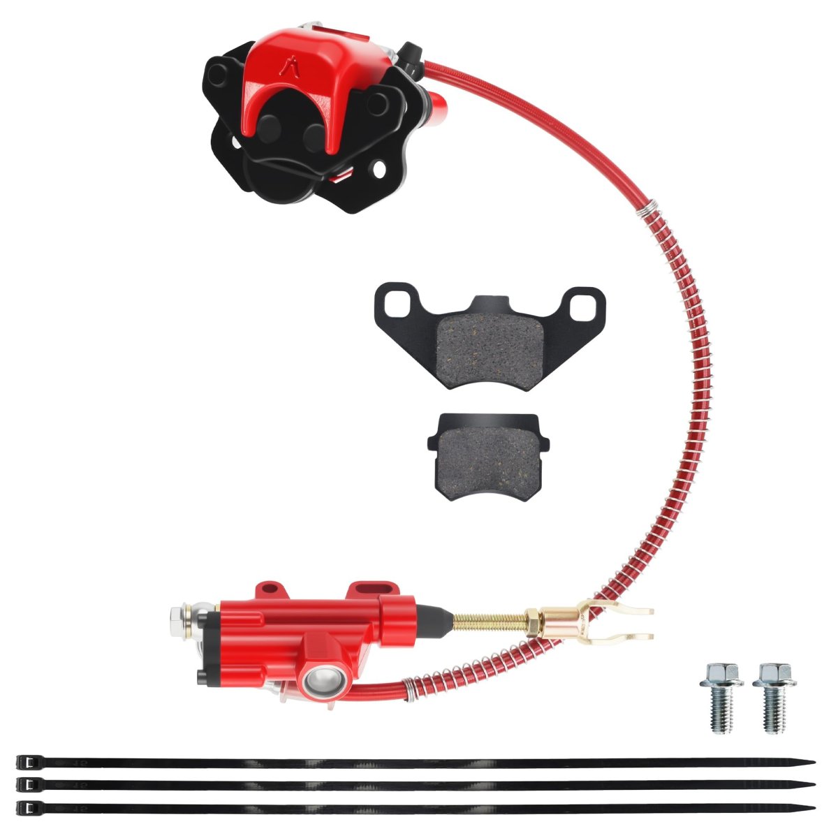 Rear Brake Master Cylinder Caliper Assembly With Pads For Chinese Quad Atv Kids Four Wheeler 50cc 70cc 90cc 110cc 125cc Taotao