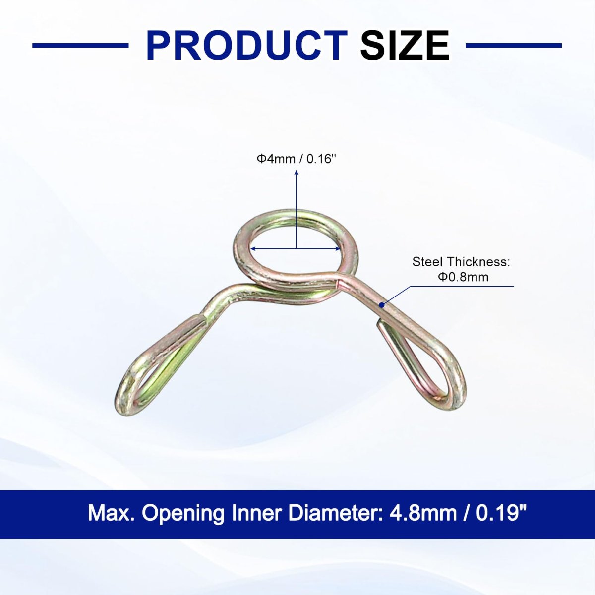 Fuel Line Hose Clips 30pcs 4mm Id 4 8mm Max 65mn Steel Water Pipe Air Tubing Spring Clamps For Motorcycle Scooter Atv