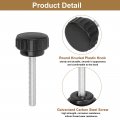 Uxcell 8pcs Round Knurled Thumb Screws M6 X 40mm Carbon Steel Zinc Plated Thread Thumbscrew Clamping Knob Screw For Quick