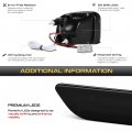 Vipmotoz Sequential Full Led Turn Signal Parking Lights Lamps Compatible With 2015-2021 Subaru Wrx Sti Smoked Tinted Lens Black