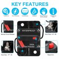 200 Amp Waterproof Circuit Breaker With Manual Reset 12v-48v Dc 30a-300a For Car Marine Trolling Motors Boat Atv Power Protect