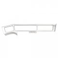 Silvery Dashboard Trim For All Years Freightliner Century Coronado Columbia Models Lower Dash Insert Right Side