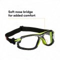 3m Solus 1000 Series S1201sgaf-tkt Grn Blk Scotchgard Anti-fog Coating Clear Af-as Lens Tpe Strap