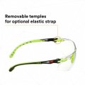 3m Solus 1000 Series S1201sgaf-tkt Grn Blk Scotchgard Anti-fog Coating Clear Af-as Lens Tpe Strap