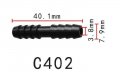 Autobahn88 Straight Nylon Vacuum Hose Joiner Od 6mm 0 24 Pack Of 5
