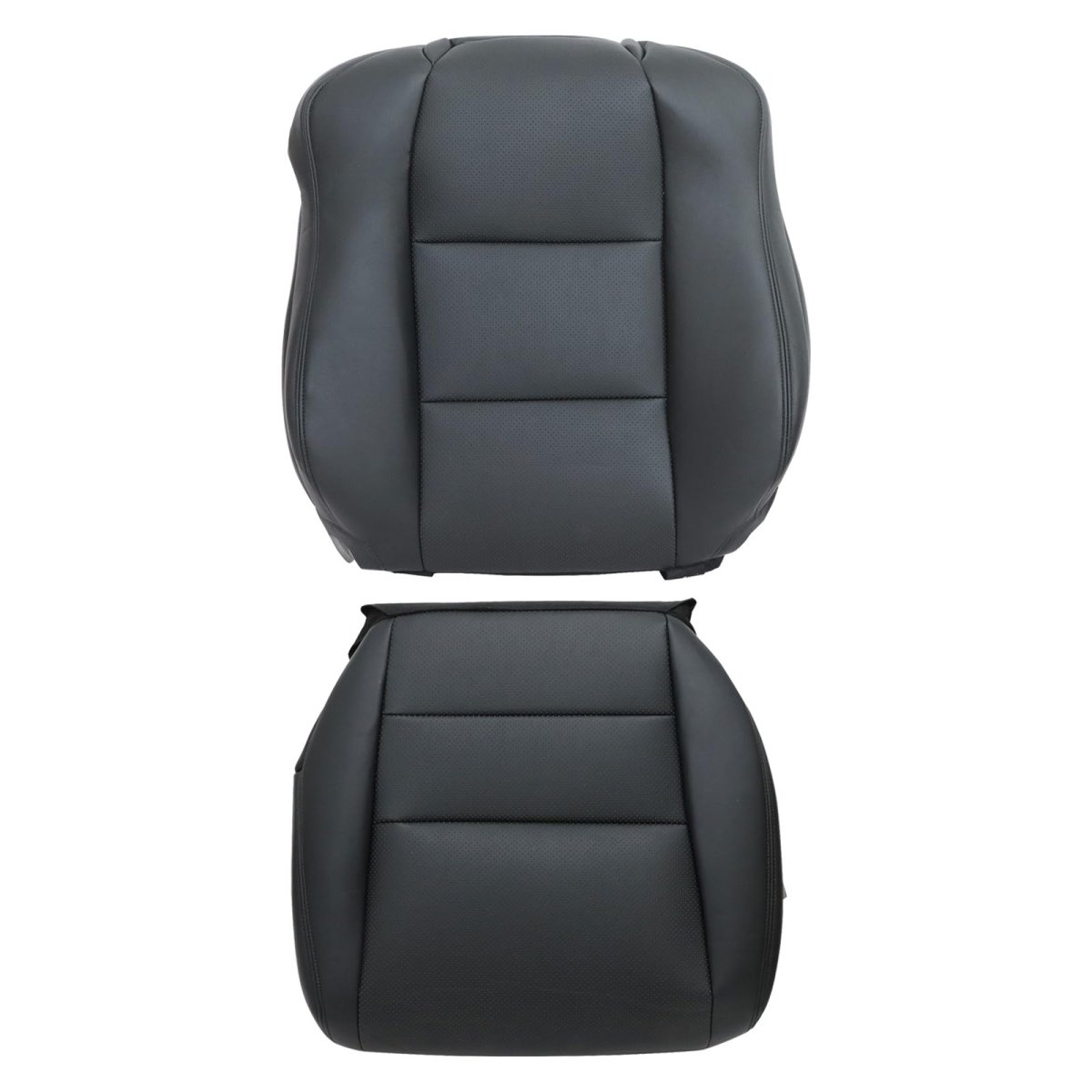 Driver Bottom Top Lean Back Perforated Leather Seat Covers Black For Acura Tl 2005 2006 2007 2008