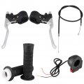 Senyar For Parts Mini Gas Pocket Bike Brake Levers Kit Handle Grips Kill On Off Switch Throttle With Black Wire Motorcycle 