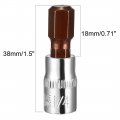 Uxcell 2pcs 1 4 Drive X H8 8mm Hex Bit Socket S2 Steel Bits Cr-v Sockets 5 Length Use With Ratchet Wrench Slide Bar Extension