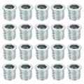 20pcs Threaded Inserts M8-1 25x13 Zinc Plated Carbon Steel Hex Socket Drive Screw-in Nut For Wood Working Tools And Accessories 