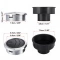 4pcs Round Ac Air Outlet Vent Louvered Dashboard Electroplate Knob For Rv Bus Boat Yacht Caravan 87mm 75mm 46mm
