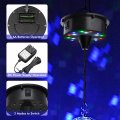 Yescom 12 Mirror Disco Ball W Rotating Motor 3w 3 Blue Led Pinspot Spot Light Kit Home Party Club Lighting