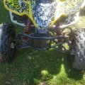 Hecasa Front Bumper Brush Guard Compatible With 1999-2014 Honda Trx 450r Er 400ex 400x Aluminum