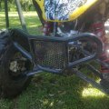 Hecasa Front Bumper Brush Guard Compatible With 1999-2014 Honda Trx 450r Er 400ex 400x Aluminum