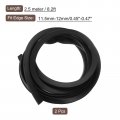 Uxcell 2pcs U Channel Edge Trim 8 2ft Length Rubber Guard Seal Strip Protector Flat Type Fit For 11 5-12mm 5 W X 35 64 H Black