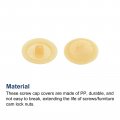 Uxcell Screw Cap Covers 120pcs 11 8x3 3mm Plastic Decoration Cover For Phillips Cam Fitting Nut Self-tapping Dark Beige