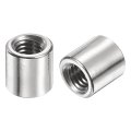 12pcs M6 Round Connector Nuts 304 Stainless Steel Coupling 10mm 0 39 Length Sleeve Rod Bar Stud Nut For Bracket M6x10x10mm 