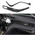 Xiter Abs Carbon Fibre Instrument Panel Console Center Frame Decorative Air Outlet Trims Steering Wheel Cover Molding