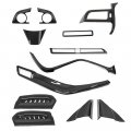 Xiter Abs Carbon Fibre Instrument Panel Console Center Frame Decorative Air Outlet Trims Steering Wheel Cover Molding