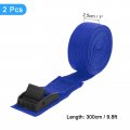 Uxcell Tie Down Straps 2pcs Adjustable Buckle Lashing 9 8 X 1 Cinch Strap For Luggage Packing Cargo Trucks Dark Blue