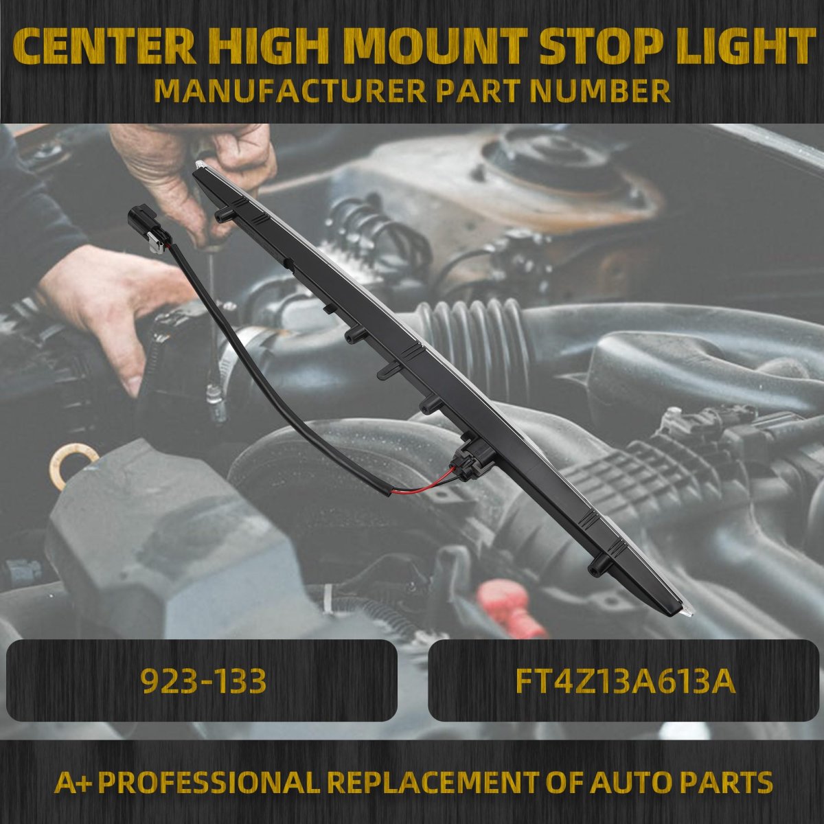 Led Center High Mount Stop Light For Ford Edge 2015-2020 Replaces 923-133 Ft4z13a613a Third 3rd Brake