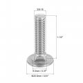 Uxcell 3 8-16x1-1 2 Carriage Bolt Round Head Square Neck 304 Stainless Steel 5pcs