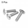 Uxcell 3 8-16x1-1 2 Carriage Bolt Round Head Square Neck 304 Stainless Steel 5pcs