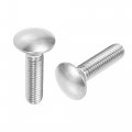 Uxcell 3 8-16x1-1 2 Carriage Bolt Round Head Square Neck 304 Stainless Steel 5pcs