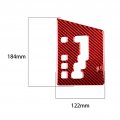Pjfus Center Console Gear Shift Panel Box Transmission Frame Decal Cover Red Carbon Fiber Sticker Car Interior Accessories