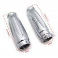 Httmt- Motorcycle Chrome 1 25mm Handlebar Grips Compatible With H-d Xl Sportster 883 1200 Kawasaki Vulcan Classic Custom 900