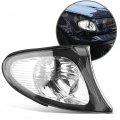 Pair Corner Light Lens Turn Signal Replacement Cover Clear Fit For E46 3-series 4dr 2002 2003 2004 2005 Lights