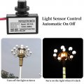 Photoelectric Switch 120vac 50 60hz Light Control Sensor Button Dusk To Dawn Outdoor Hard-wired Post Eye Black