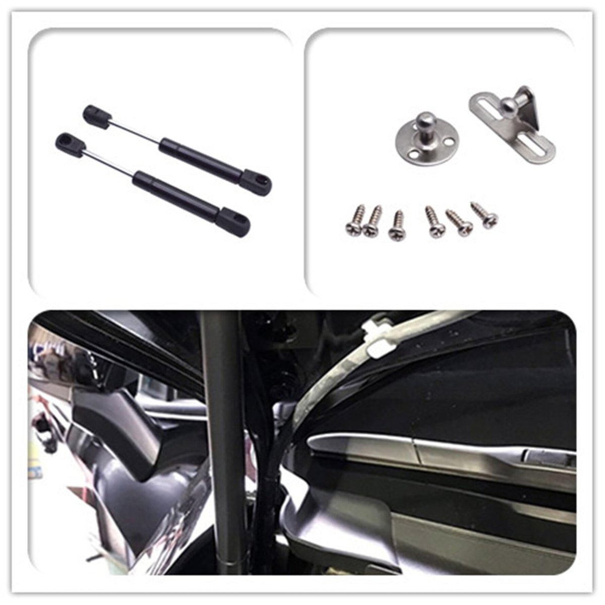 7 In 80n 18 Lbs Lift Support Strut Spring Shock For Toolbox Trunk Hatch Universal Lid Mount Set Of 2 Black Aluminum
