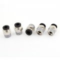 5pcs 1 4 Pt Thread 6mm Pneumatic One Touch Push In Joint Fittings 