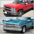 Auto Dynasty 8pcs Factory Style Headlights Assembly With Bumper Light And Corner Lamp Compatible Chevy C10 C K Blazer Suburban