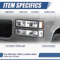 Auto Dynasty 8pcs Factory Style Headlights Assembly With Bumper Light And Corner Lamp Compatible Chevy C10 C K Blazer Suburban